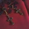 Bronze Cross Earrings by CharmingBones steampunk buy now online