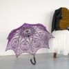 Purple Violet Halloween Costume Umbrella, Victorian Lace Bridal Parasol, Goth and Seampunk Accessory by mccBarefootSandals steampunk buy now online