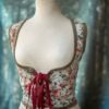 Renaissance bodice, Pink roses garden cottagecore style corset vest, Wench regency steampunk by CostureroReal steampunk buy now online