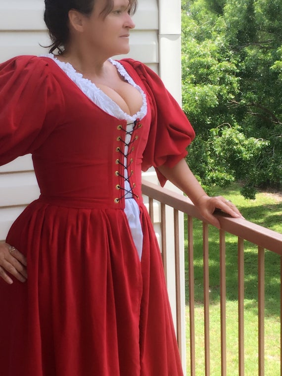 Seraphina Gorgeous Pirate Wench Velveteen Dress by OpulentDesignsStore steampunk buy now online