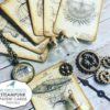 Steampunk Cards, Pocket Letter, Patent, Kit, Card, Junk Journal, Ephemera, Scrapbook, Collage, Embellishment, Printable, Paper, Vintage by MyPorchPrints steampunk buy now online