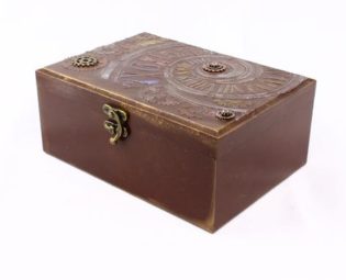 Steampunk Watch Box, Industrial Wooden Watch Case, Handmade Storage Keepsake Organizer, Mens Jewelry Box For 4 Watches by FireGift steampunk buy now online