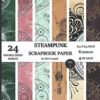 Steampunk Scrapbook Paper 24 double sided sheets 8,5x8,5 inch 6 designs 4 of each; Vol.1 steampunk buy now online