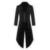 Rera Men's Steampunk Vintage Tailcoat Jacket Gothic Victorian Coat Halloween Uniform Costume(Black,S) steampunk buy now online