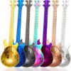 Guitar Coffee Teaspoons, 7pcs Colorful Stainless Steel Musical Coffee Spoons Cute Tea Spoons Set Stirring/Mixing/Sugar/Dessert/Jam/Ice Cream Spoon steampunk buy now online