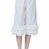 BEAUTELICATE Cotton Bloomers Pantaloons Pettipants Vintage Ruffle Shorts Culotte Slip for Women Steampunk Victorian Renaissance Costume Off White steampunk buy now online
