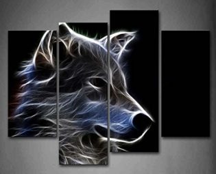 Grey Wolf Wall Art Painting Pictures Print On Canvas Animal The Picture For Home Modern Decoration steampunk buy now online