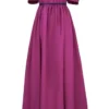 FRIUSATE Vintage Dress for Women with Satin Sash Ruffle Romantic Era Dresses Bubble Sleeve Dress Regency Dresses Costumes(l Mulberry) steampunk buy now online