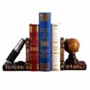 E-isata Book Ends Globe and Telescope Shelf Tidy Bookends - Heavy Vintage Storage Hipster Office Study CDs DVDs Exploration Fathers Day Gifts steampunk buy now online