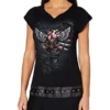 Spiral Direct Women's Steam Punk Ripped-Stud Waist Mini Dress, Black (Black 001), 16 (Size:L) steampunk buy now online Spiral Direct Women's Steam Punk Ripped-Stud Waist Mini Dress, Black (Black 001), 16 (Size:L) steampunk buy now online