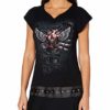 Spiral Direct Women's Steam Punk Ripped-Stud Waist Mini Dress, Black (Black 001), 16 (Size:L) steampunk buy now online