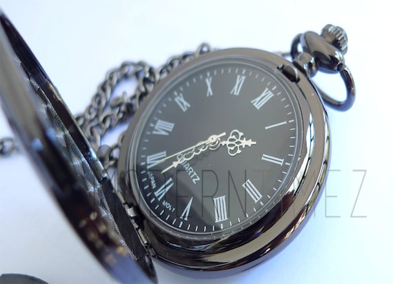 Gunmetal finished Pocket watch Engraving for Boyfriend Father,Wedding Favor-Best men gift-Valentine's day gifts Christmas gift by ModernTimez steampunk buy now online