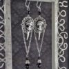 Raven Skull Dangle Earrings / Pentagram Goth Witch Steampunk Grim Death Dark Devil Satan Pagan Oddities Elegant Victorian Cryptid Cosplay by TheWickedPeachShop steampunk buy now online