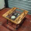 Retro Industrial Rustic Hardwood Coffee table - Steampunk Decor by TheLittleVintageLamp steampunk buy now online