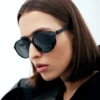 Side shield sunglasses for men, women in black matte with polarized lenses UV400 by KLASSGLASS steampunk buy now online Side shield sunglasses for men, women in black matte with polarized lenses UV400 by KLASSGLASS steampunk buy now online
