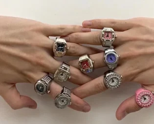 Vintage Watch Ring, Unique Rings, Alloy Rings, Adjustable Rings, Sliver Rings , Initial Ring, Open Rings，Vintage Rings,Steampunk Ring, by BiscuitSofficial steampunk buy now online