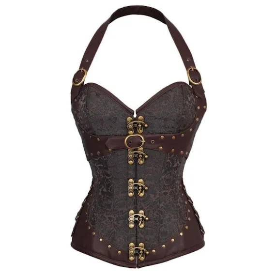 Women SteamPunk/Gothic/Metal Waist coat leather corset, overbust corset, black corset, steampunk clothing, corset,sexy corset, sexy cosplay by Arturokyy steampunk buy now online Women SteamPunk/Gothic/Metal Waist coat leather corset, overbust corset, black corset, steampunk clothing, corset,sexy corset, sexy cosplay by Arturokyy steampunk buy now online