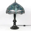 TOPNIU Stained Glass European Classical Chinese American Living Room den Bedroom Hotel Bedside Table lamp Tiffany Table lamp steampunk buy now online