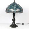 TOPNIU Stained Glass European Classical Chinese American Living Room den Bedroom Hotel Bedside Table lamp Tiffany Table lamp steampunk buy now online