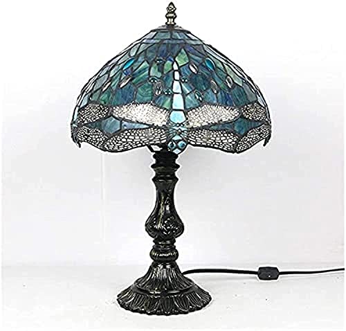 TOPNIU Stained Glass European Classical Chinese American Living Room den Bedroom Hotel Bedside Table lamp Tiffany Table lamp steampunk buy now online