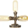 ZGYQGOO 5 Lights Steampunk Metal Pipe Lamp Bronze - Bedside Table Lamps for Nightstand, Dressers, Coffee - Desktop Accent Light with Glass Lamp steampunk buy now online