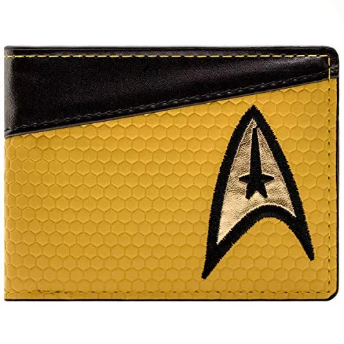 Star Trek Starship Enterprise Command Shirt Yellow Coin & Card Bi-Fold ...