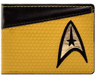 Star Trek Starship Enterprise Command Shirt Yellow Coin & Card Bi-Fold Wallet steampunk buy now online