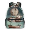 Casual Backpack，Steampunk Hot Air Balloon Airship Tale Boat T，Travel Bookbag With Zipper，For Business, School, Work, Laptop Bookbag 16"X11.5"X8" steampunk buy now online