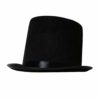 TOP HAT - FELT HAT WITH BLACK SATIN BAND VICTORIAN HALLOWEEN FANCY DRESS (PACK OF 1) steampunk buy now online