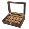 NHLBD Watch storage box Old Elm Pure Solid Wood Skylight Watch Box Storage Box High-end Solid Wood Wooden Display Box With Lock fashion (Color : C) steampunk buy now online