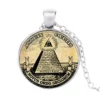 Steampunk Vintage symbol masonic illuminati antique print illustration poster glass pendant necklace fashion jewelry steampunk buy now online