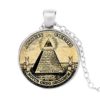 Steampunk Vintage symbol masonic illuminati antique print illustration poster glass pendant necklace fashion jewelry steampunk buy now online