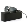 SUNGAIT Ultra Lightweight Rectangular Polarized Sunglasses Man UV400 Protection (Gunmetal Frame Gray Lens, 62) 2458 QKHUK steampunk buy now online