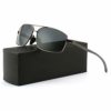 SUNGAIT Ultra Lightweight Rectangular Polarized Sunglasses Man UV400 Protection (Gunmetal Frame Gray Lens, 62) 2458 QKHUK steampunk buy now online