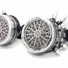 4sold Unisex Round Rave Cosplay Steampunk Goggles UV400 Premium Quality Cyber Glasses Victorian Punk Style Welding Cosplay in a Gothic Style Goth Rustic Rivet Vintage Led (Grey Studs 3) steampunk buy now online