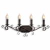 Wall Light Indoor American Industrial Retro 4 Heads E14 Socket Rusty Color Wrought Iron Candle Wall Lamp for Living Room Bedroom Bedside Lamp Restaurant Bathroom Corridor steampunk buy now online