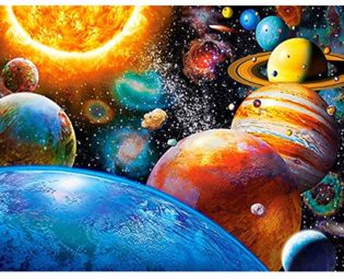 MXJSUA DIY 5D Diamond Painting Full Round Drill Kit Rhinestone Picture Art Craft for Home Wall Decor 30x40cm Planet steampunk buy now online