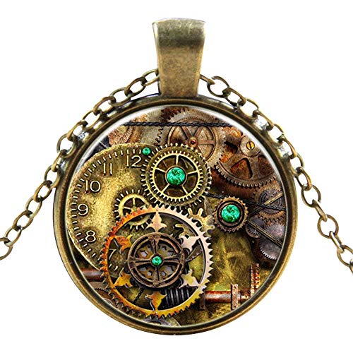 Antique Cogs Style Steampunk Necklaces Classic Cyber Victorian Punk Mens Womens Jewellery Chain and Pendant Copper Vintage Cosplay Accessories Steam Punk Jewellery Chain Necklace for Men Women steampunk buy now online