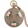 LXDDP Vintage Mechanical Pocket Watch for Men Pure Copper Watches with Horizontal Phases Moon Sun 24 Hour for Women steampunk buy now online