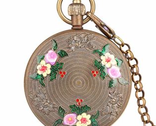 LXDDP Vintage Mechanical Pocket Watch for Men Pure Copper Watches with Horizontal Phases Moon Sun 24 Hour for Women steampunk buy now online