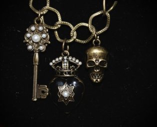 Crowned Heart and Key Necklace by CharmsBrewedByLex steampunk buy now online