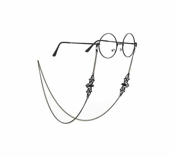 Gothic Bat Pendant Glasses Chain by SilverRoseEmporium steampunk buy now online