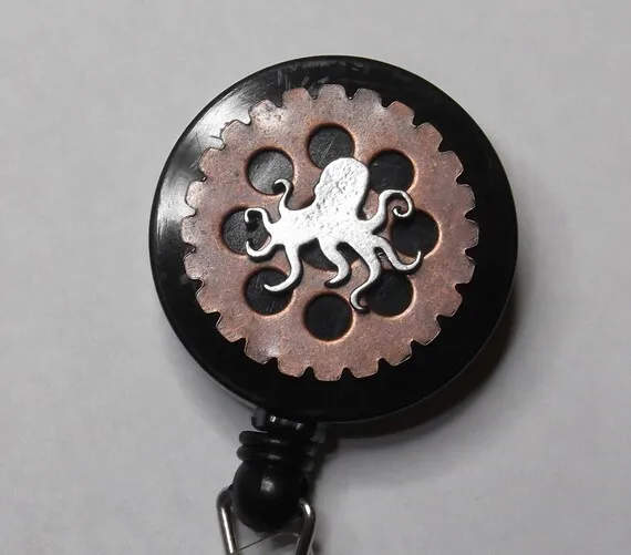 Secret Steampunk Society Retractable ID Holder Set - Lanyard, ID Holder, Badge Clip, Badge Reel, Proximity Badge Holder, Nurse, RN by TheRobotPrincess steampunk buy now online Secret Steampunk Society Retractable ID Holder Set - Lanyard, ID Holder, Badge Clip, Badge Reel, Proximity Badge Holder, Nurse, RN by TheRobotPrincess steampunk buy now online