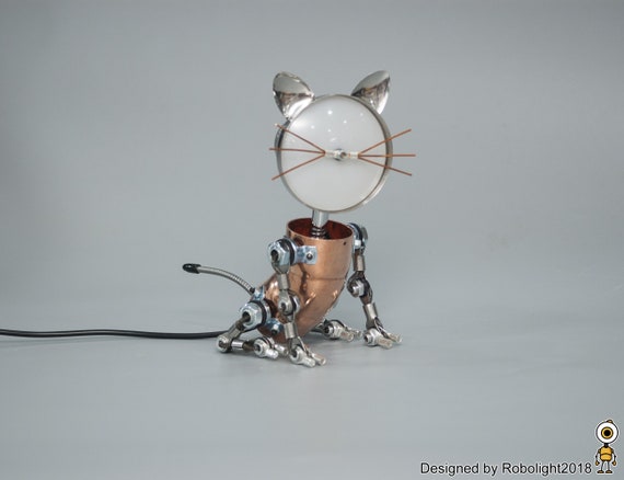table lamp Cat Robot table lamp by Robolight2018 steampunk buy now online