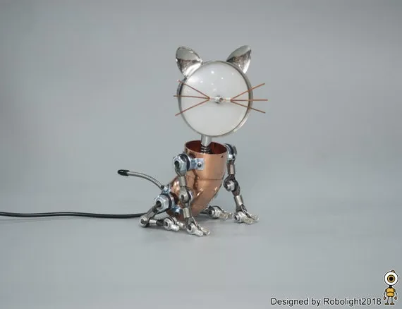 table lamp Cat Robot table lamp by Robolight2018 steampunk buy now online table lamp Cat Robot table lamp by Robolight2018 steampunk buy now online