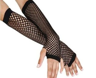 Gloves Baby Boys Long Fishnet Gloves 7 Assorted Colours Party Fancy Dress Tutu (New Black), One Size steampunk buy now online