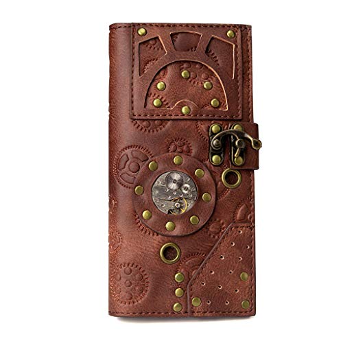 Creative Leather Retro Style Ladies Wallet Steampunk Industrial Pack Vintage Bag steampunk buy now online