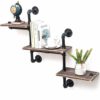 ZYY-Home curtain Industrial Tube Angle Support at 3 Layers Wall, Books in Shelf Support Wooden Wall Steampunk Antique Floating Support Relief Domestic,A steampunk buy now online