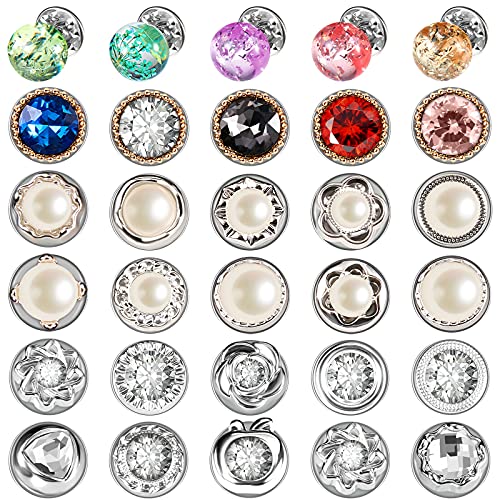 30 Pieces Women Shirt Brooch Buttons Women Safety Brooch Buttons Shirt Brooch Pins Invisible Buttons Prevent Accidental Exposure of Buttons for Women Girls Clothes Cardigan Dress Decoration Supplies steampunk buy now online