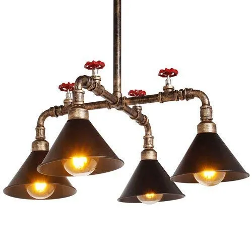 CHHD Vintage Industrial Iron Metal Pendant Ceiling Light Steampunk Retro LOFT Creative Metal Water Pipe Chandelier Bar Restaurant Decoration Kitchen Farmhouse Chandelier E27 steampunk buy now online